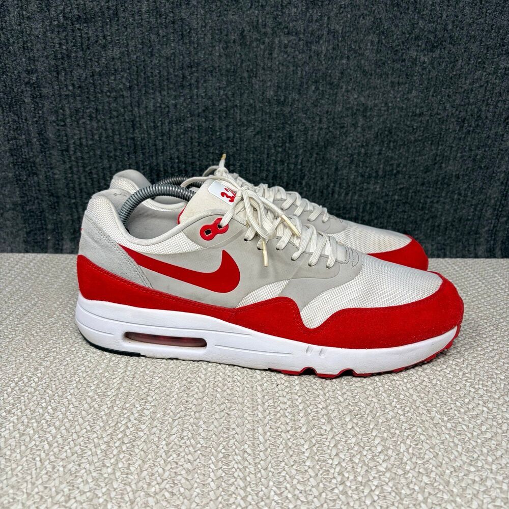 Nike Air Max 1 Ultra 2.0 Air Max Day White Red Grey Shoes Men’s 10.5 908091-100